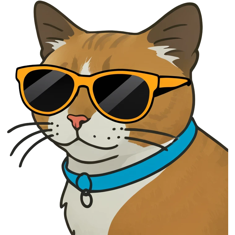 Cat with sunglasses emoji