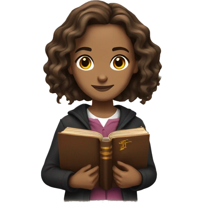 Hermione Granger with a book emoji