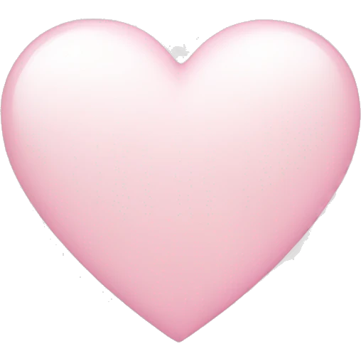 white heart with light pink emoji