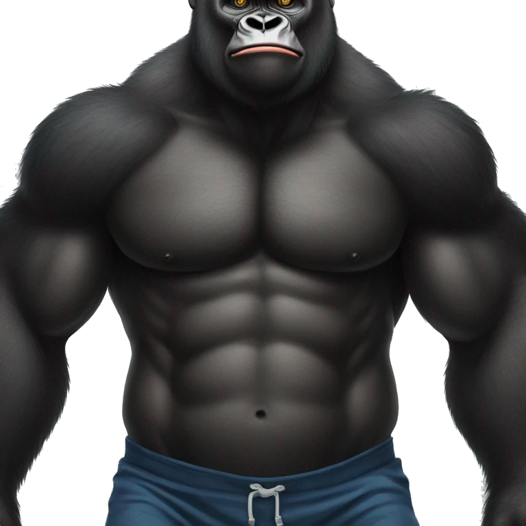 Gorilla on chest day emoji