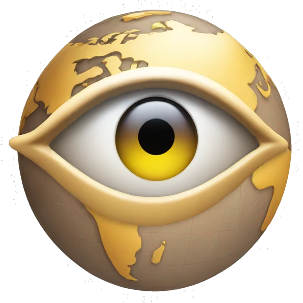 eye with globe in it emoji