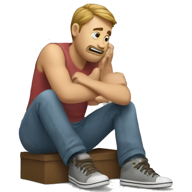 A person struggling to put a shoe on emoji