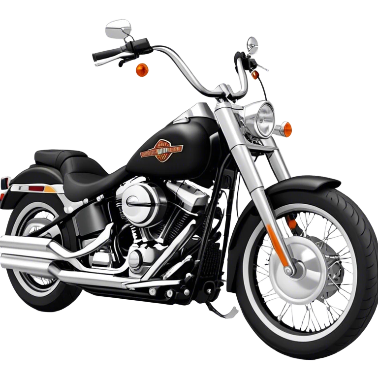 Harley-Davidson Cruiser - Harley-Davidson Softail (Model Year: 2021) (Iconic colour: Black) emoji