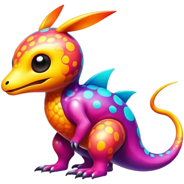 Randomly-colored Fakémon-creature emoji