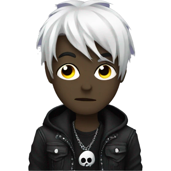 very emo goth guy emoji