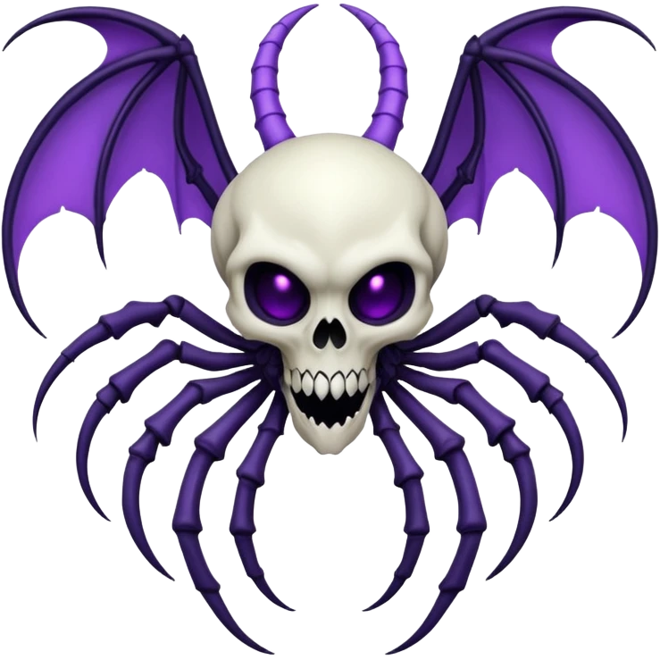 Spooky scary evil skeletal Venom-Lunala-ET-hybrid-fantasy-creature emoji