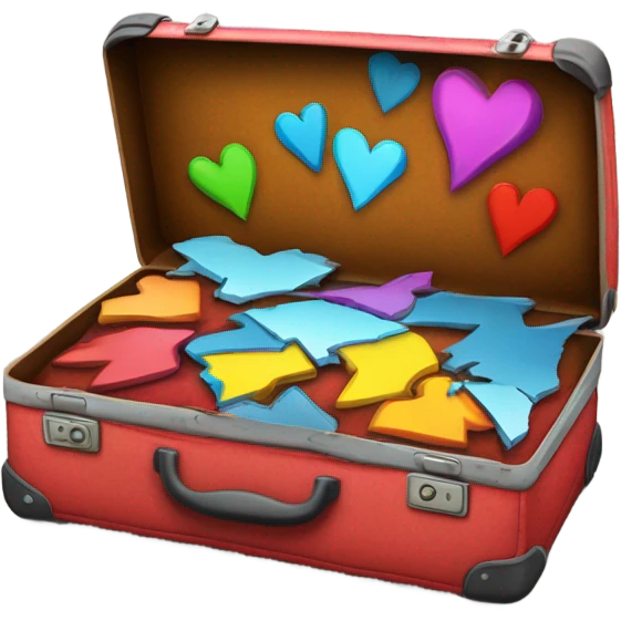 Broken heart suitcase emoji