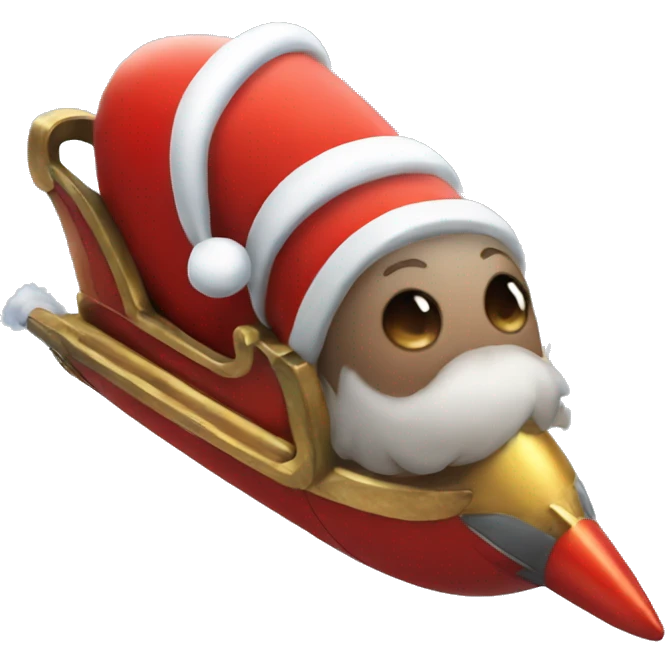 santa sleigh rocket ship emoji