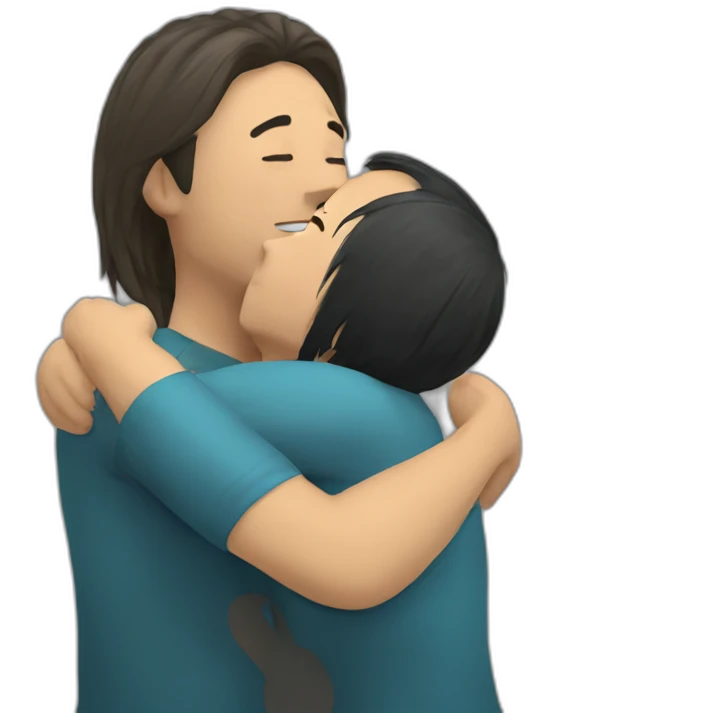 russian hugs kazakh emoji