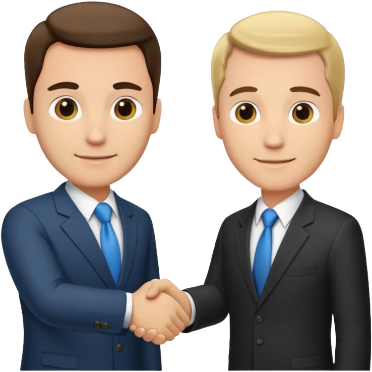 Two businessmen shaking hands emoji