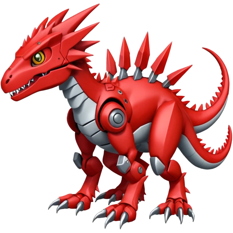  Cool Digimon-Fakemon-Guilmon-Velociraptor-Dragon-Mecha full body emoji