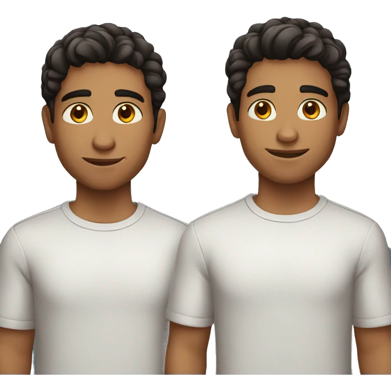 Spanish Twin brothers young adults emoji