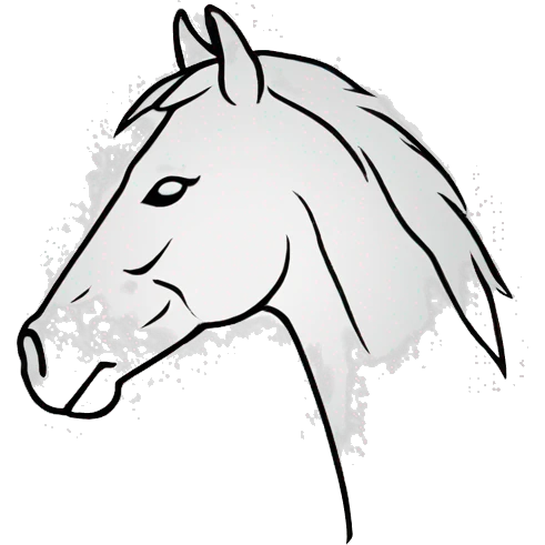 Horse face lines silueta  emoji