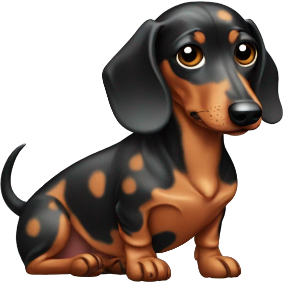 Sleepy spotted dachshund  emoji