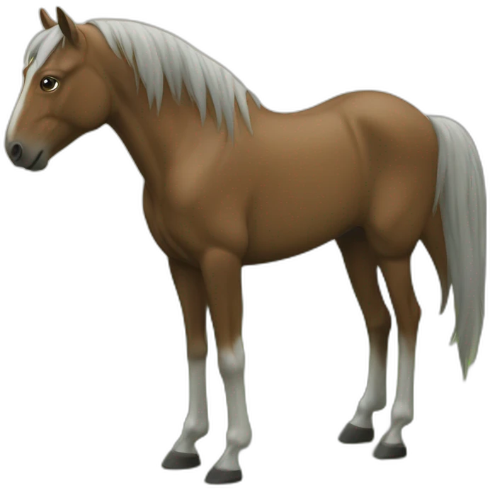 Horse on lawnnower emoji