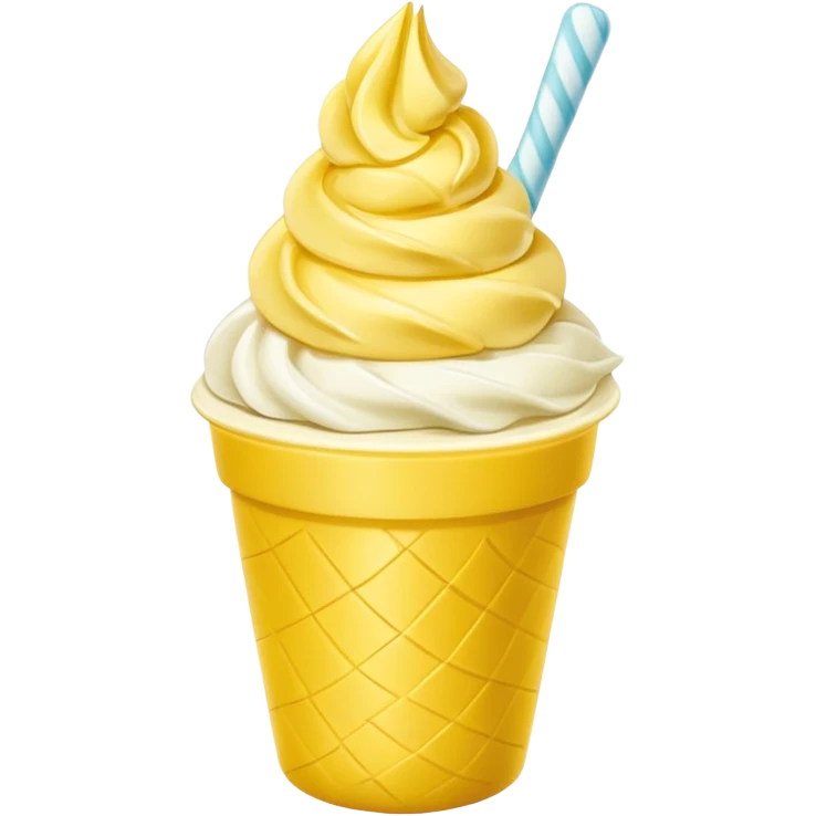 Dole whip in a yellow cup emoji