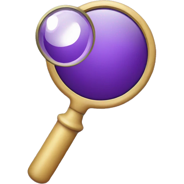 purple magnifying glass emoji