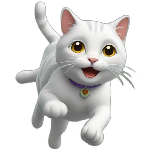 cat running to a mountain emoji