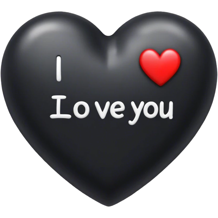 black hearts “i love you emoji