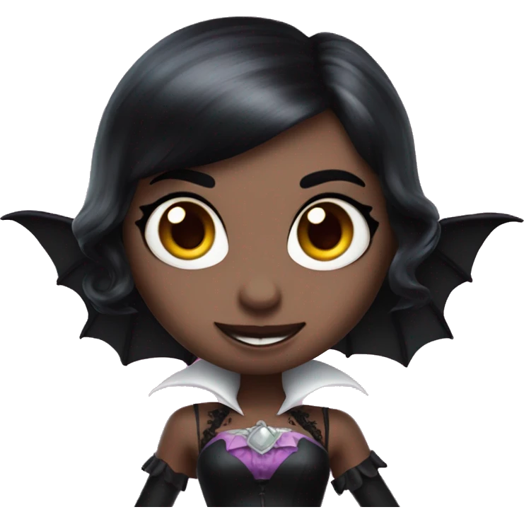 Draculaura holding a bat emoji
