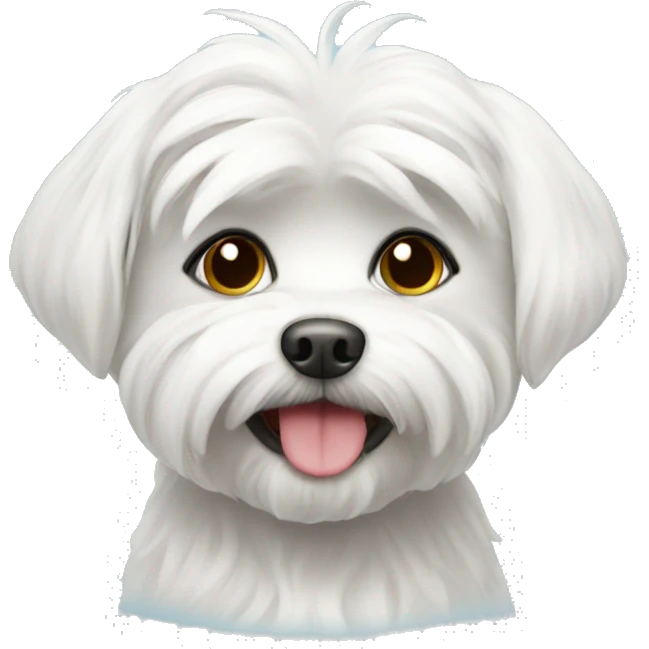 Maltese dog in love emoji