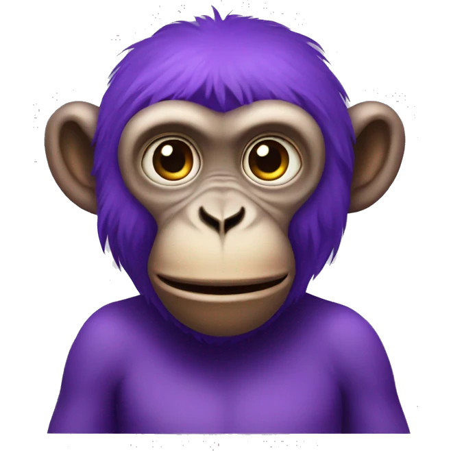 Purple monkey emoji