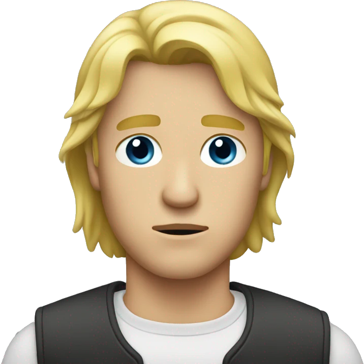 blonde guy with mullet sad emoji