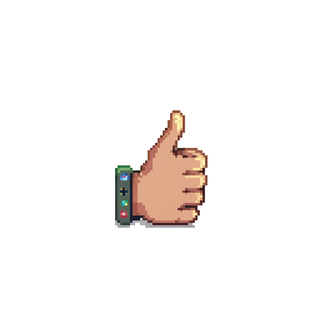 thumbs up, Minecraft grass block background emoji