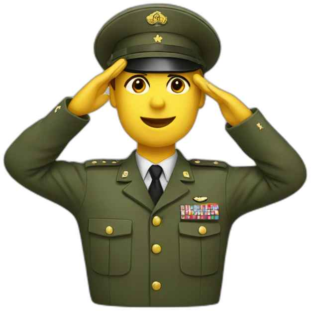 soldiers saluting  emoji