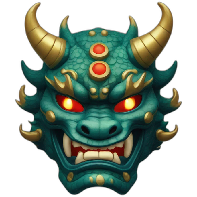 oni celestial dragon japanese mask emoji