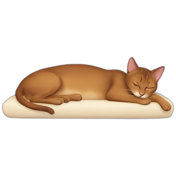Abyssinian cat sleeping emoji