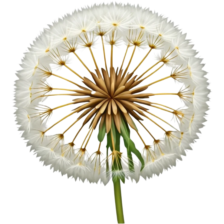 Dandelion flower emoji for bio in white colour more feathers  emoji