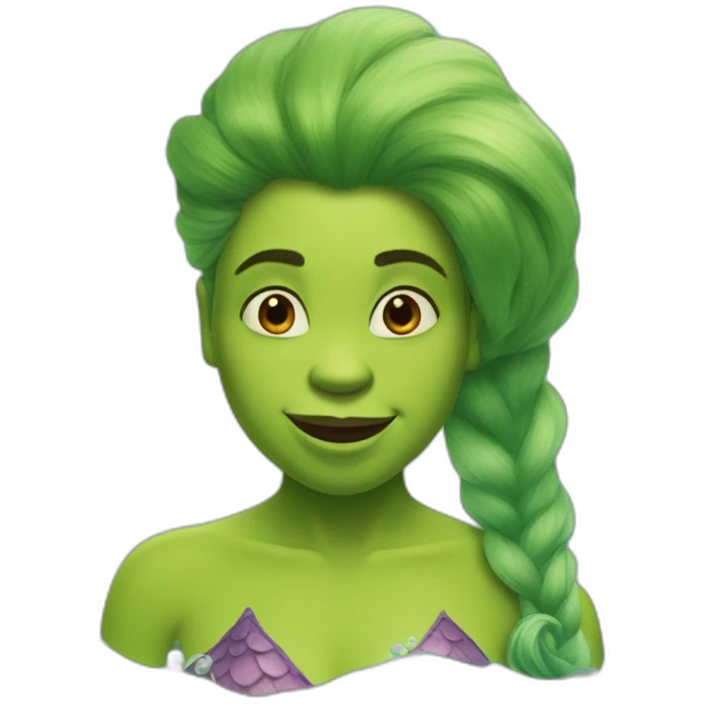 Shrek the mermaid emoji