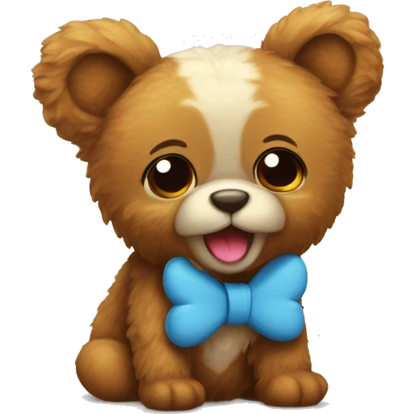 Nounours avec un nœud papillon  emoji
