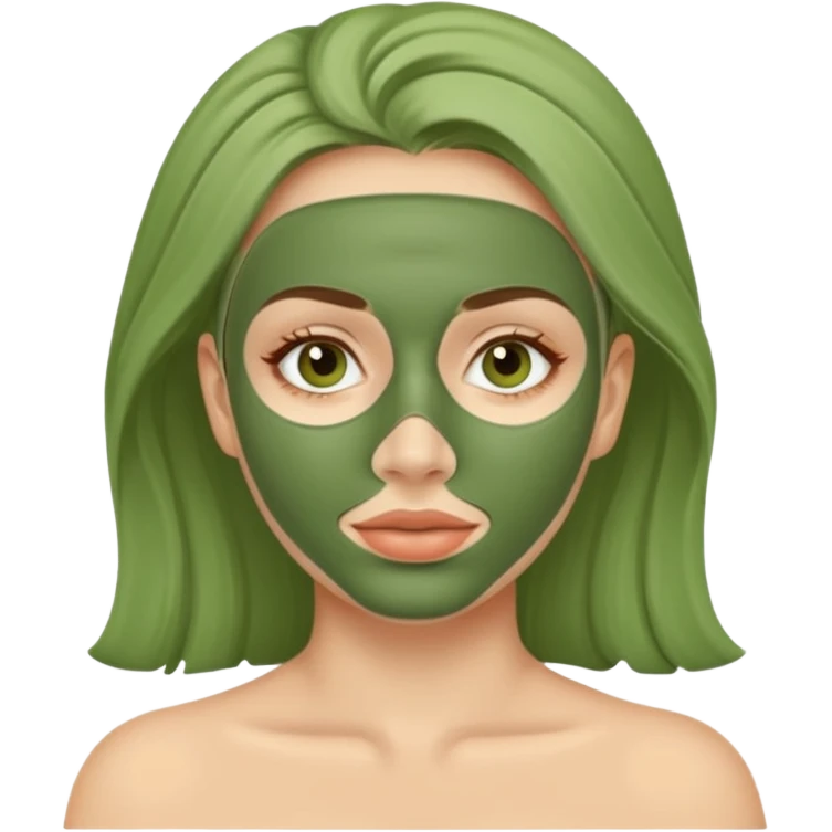 clay mask woman emoji