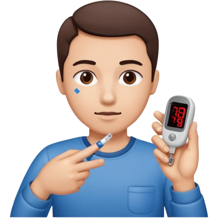 diabetes meter hand test finger blood emoji