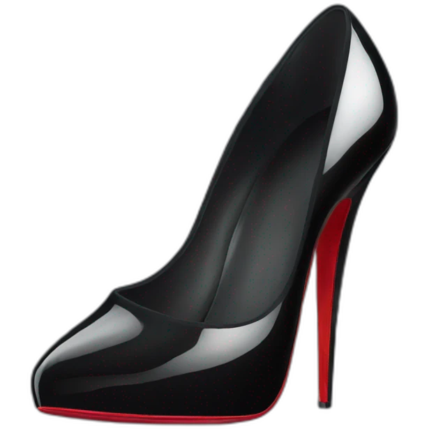 black louboutin glossy emoji