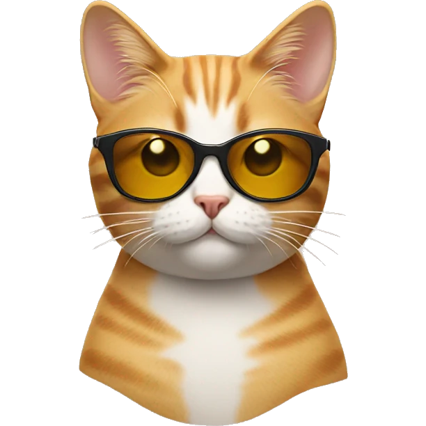 Cat with sunglasses emoji