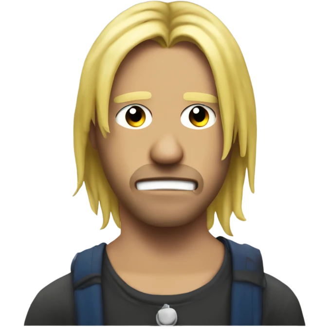 make me a Court Cobain style emoji make it sad because he doesnt have a water gun  emoji