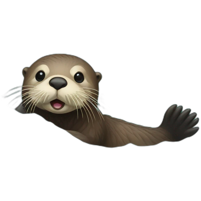 Sea-otter-drifting-on-the-surface-of-the-sea emoji