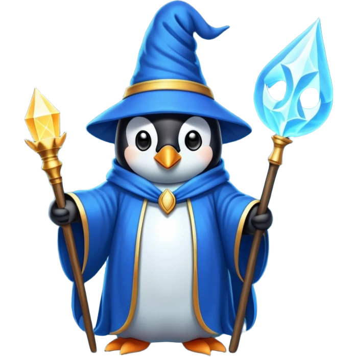 Penguin Wizard emoji