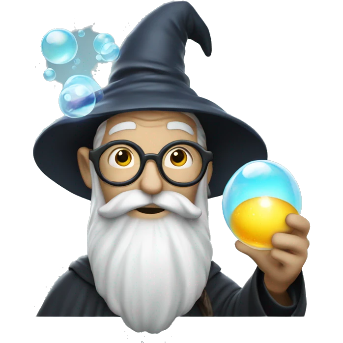 A wizard blowing bubbles  emoji
