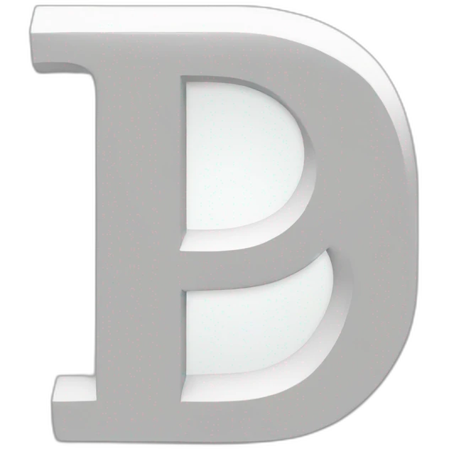 Letter P in color white emoji