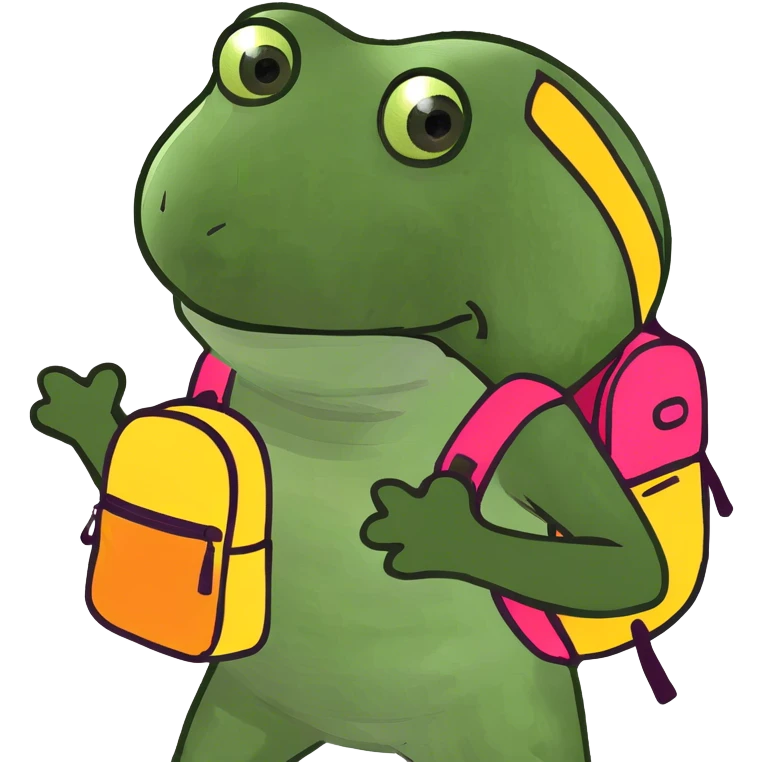 bufo wearing a backpack emoji