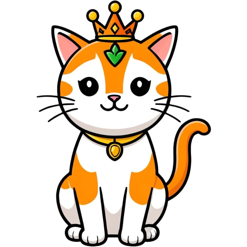 A orange king cat emoji