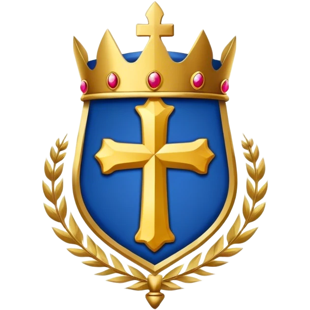 Bishop's emblem with a touch of dark blue emoji