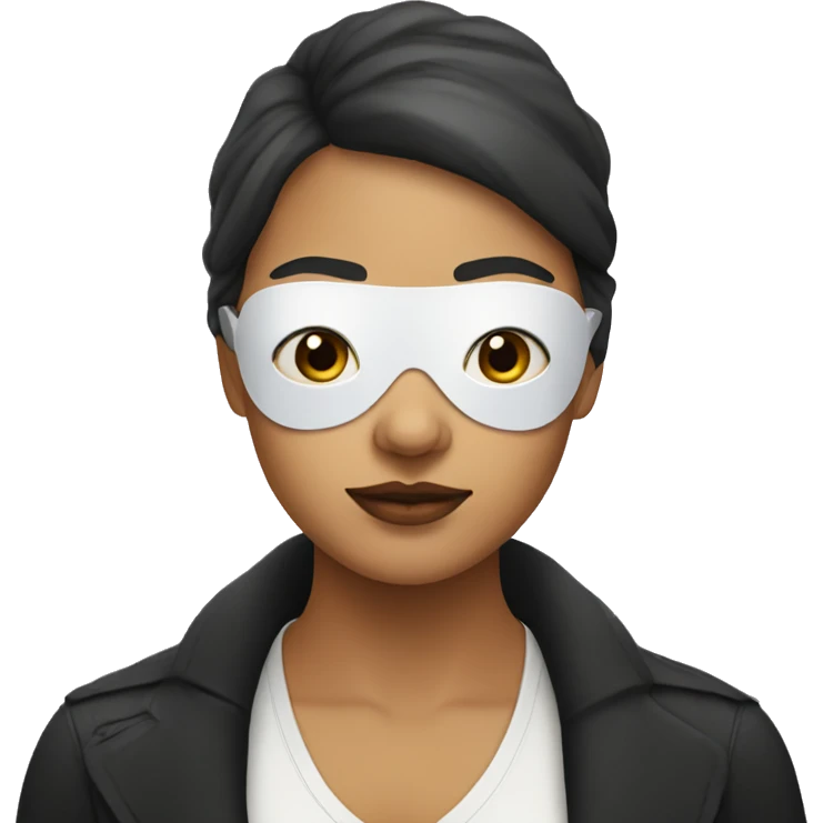 Lady wearing under eye patches  emoji