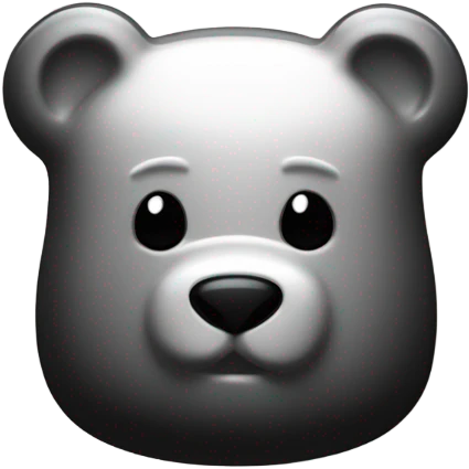Black and white gummy bear emoji