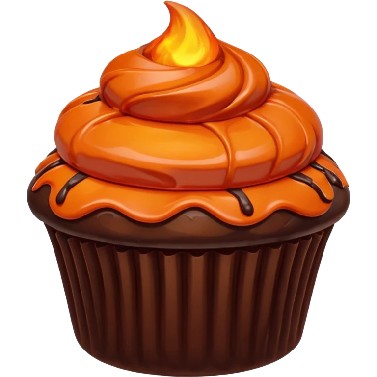 Lava cupcake emoji