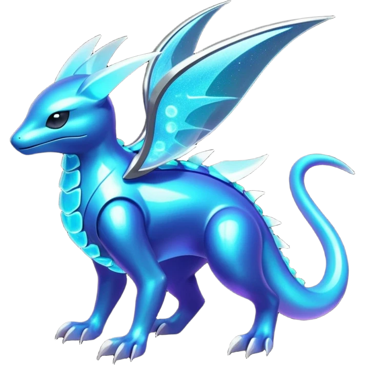  Epic legendary rare Shiny sparkly transparent bioluminescent luminescent vibrant bright pastel dark exotic iridescent colorful gradients futuristic modern metallic glossy glittery fantasy-cyber-Protogen-Fakémon-Pokémon-Vernid-creature emoji